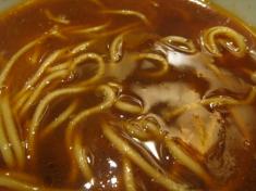 カレーラーメン（胡麻ペースト入り）スープ変化