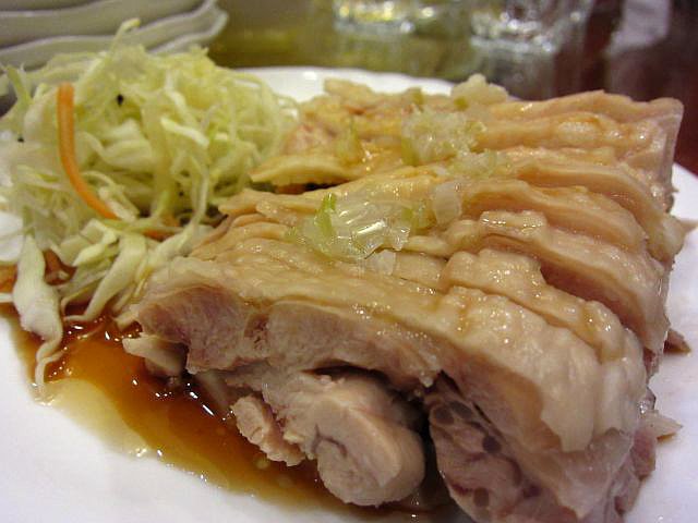 蒸鶏の冷菜　５５０円