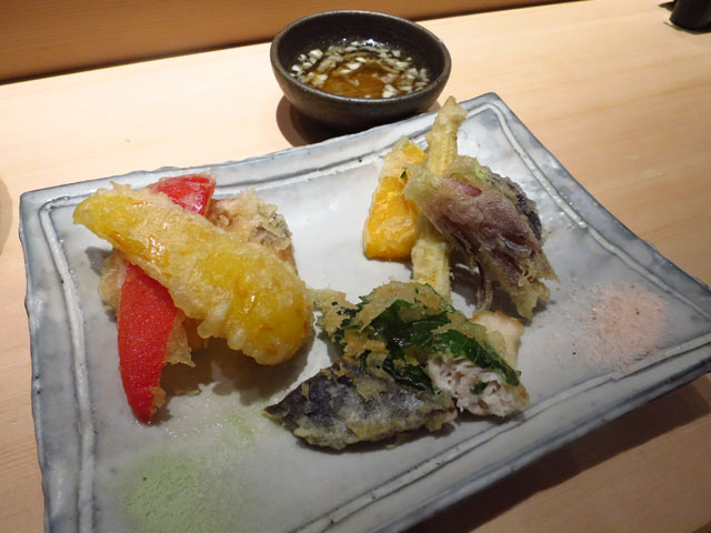 鮨 たくま 天ぷら盛　旬野菜と魚の天ぷら