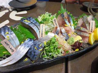 とろさば料理専門店 SABAR 阪急三番街店 とろさばのお造り4種盛